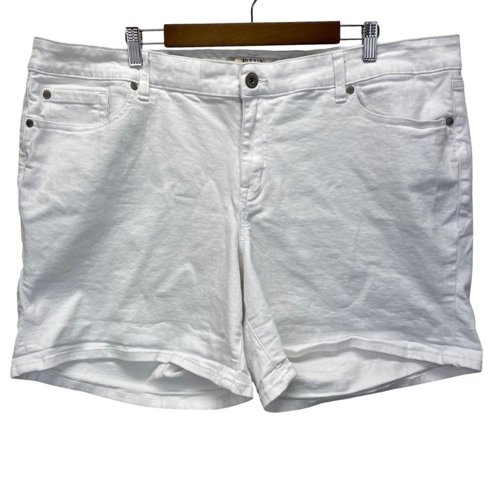 Torrid Denim White Shorts Plus Size 24 Mid Rise Stretch First At Fit